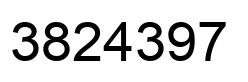 Number 3824397 black image