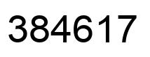 Number 384617 black image