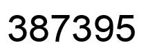 Number 387395 black image