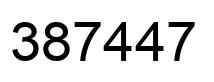 Number 387447 black image