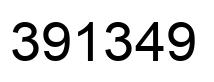 Number 391349 black image
