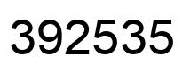 Number 392535 black image