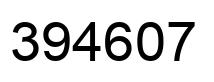 Number 394607 black image