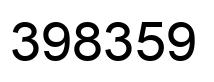 Number 398359 black image