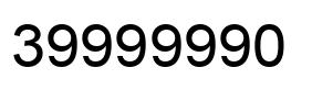 Number 39999990 black image