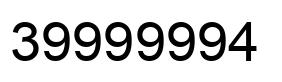 Number 39999994 black image