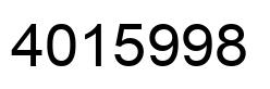 Number 4015998 black image