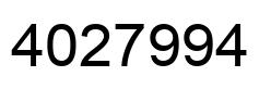 Number 4027994 black image