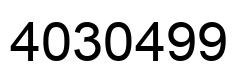 Number 4030499 black image