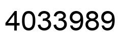 Número 4033989 imagen negro