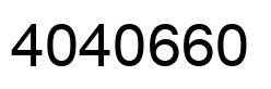 Number 4040660 black image