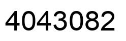 Number 4043082 black image