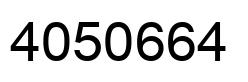 Number 4050664 black image