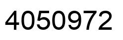 Number 4050972 black image