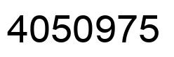 Number 4050975 black image