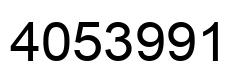 Number 4053991 black image