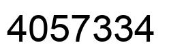 Number 4057334 black image