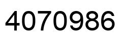 Number 4070986 black image