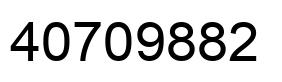 Number 40709882 black image