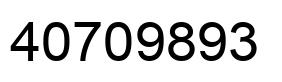 Number 40709893 black image