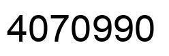 Number 4070990 black image