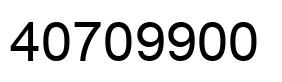 Number 40709900 black image