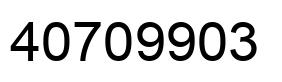 Number 40709903 black image