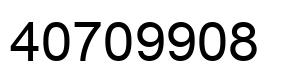Number 40709908 black image
