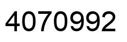 Number 4070992 black image