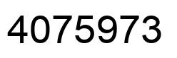 Number 4075973 black image