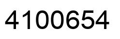 Número 4100654 imagen negro