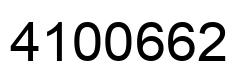 Number 4100662 black image