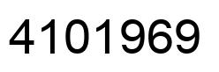 Number 4101969 black image