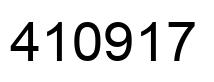 Number 410917 black image