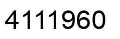 Number 4111960 black image