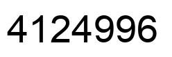 Number 4124996 black image