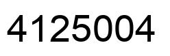Number 4125004 black image