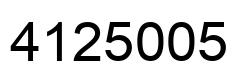 Number 4125005 black image