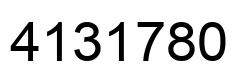 Número 4131780 imagen negro