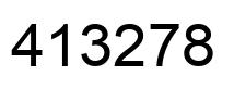 Number 413278 black image