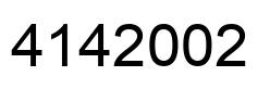 Number 4142002 black image