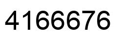 Number 4166676 black image