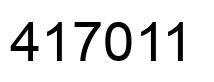 Number 417011 black image