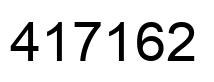 Number 417162 black image