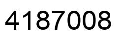 Número 4187008 imagen negro
