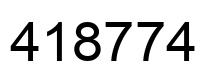 Number 418774 black image