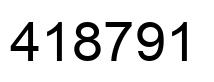Number 418791 black image