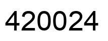 Number 420024 black image