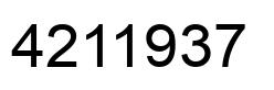 Number 4211937 black image