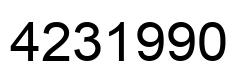 Number 4231990 black image